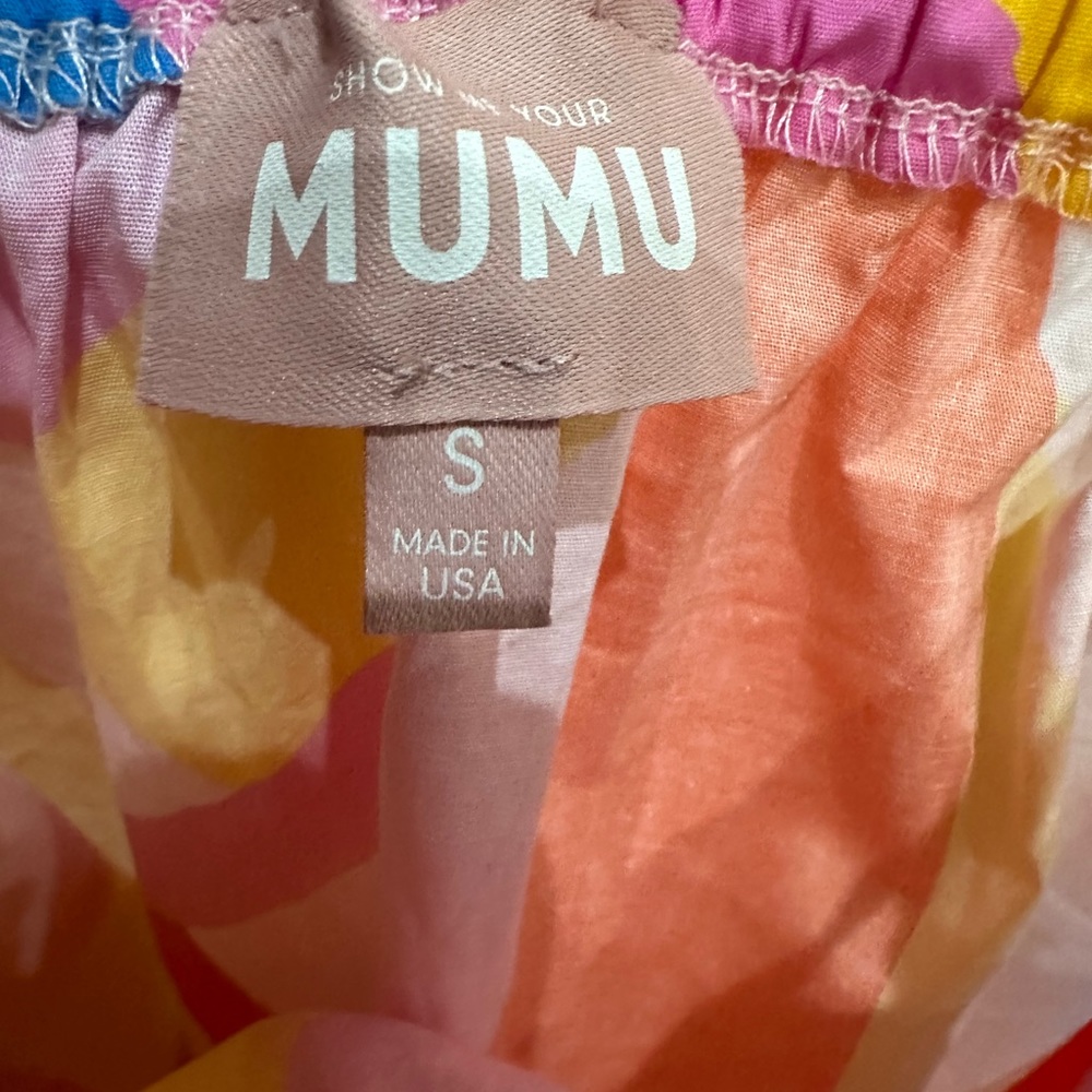 Show me your Mumu small angel mini dress. Rainbow color. - Picture 6 of 6